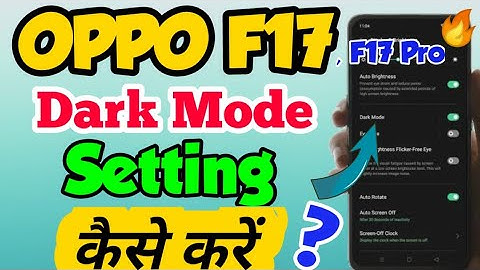 OPPO f17 & f17 Pro mein Dark Mode Setting kaise kare | How to enable Dark Mode Setting in OPPO F17