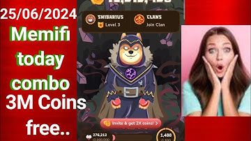 Memefi secret combo 25 june | memefi secret combo today | memefi secret combo #memeficoin  #tbtech