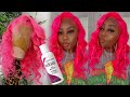 🔥🔥 WATER COLORING MY WIG PINK || SZA INSPIRED NEON PINK HAIR || WIG SECTION 🔥🔥🔥