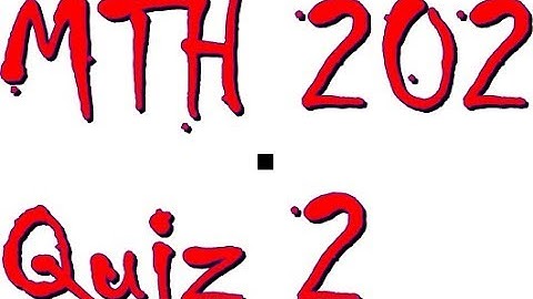 MTH202 Quiz Final Term Fall 2017