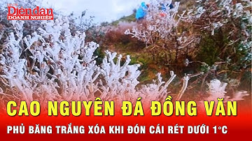 Cao nguyên đá Đồng Văn phủ băng trắng xóa khi đón cái rét dưới 1°C | Tin tức 24h