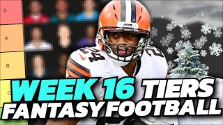 Week 16 Fantasy Football Rankings and QB, RB, WR Tiers