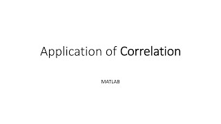Application of Correlation in psychological test | MATLAB