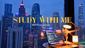 4-Hour Study with Me / Guangzhou Afternoon / Pomodoro 50-10 / Relaxing Lo-Fi / Day 168