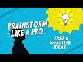 Brainstorm Like a Pro: Fast &amp; Effective Ideas in Minutes | Unlock Your Brainpower