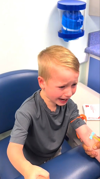 Boy reactIon on blood sample collection(@morganprains)
