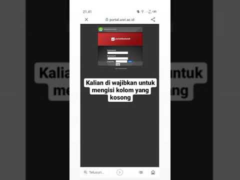 Cara menggunakan Portal unri