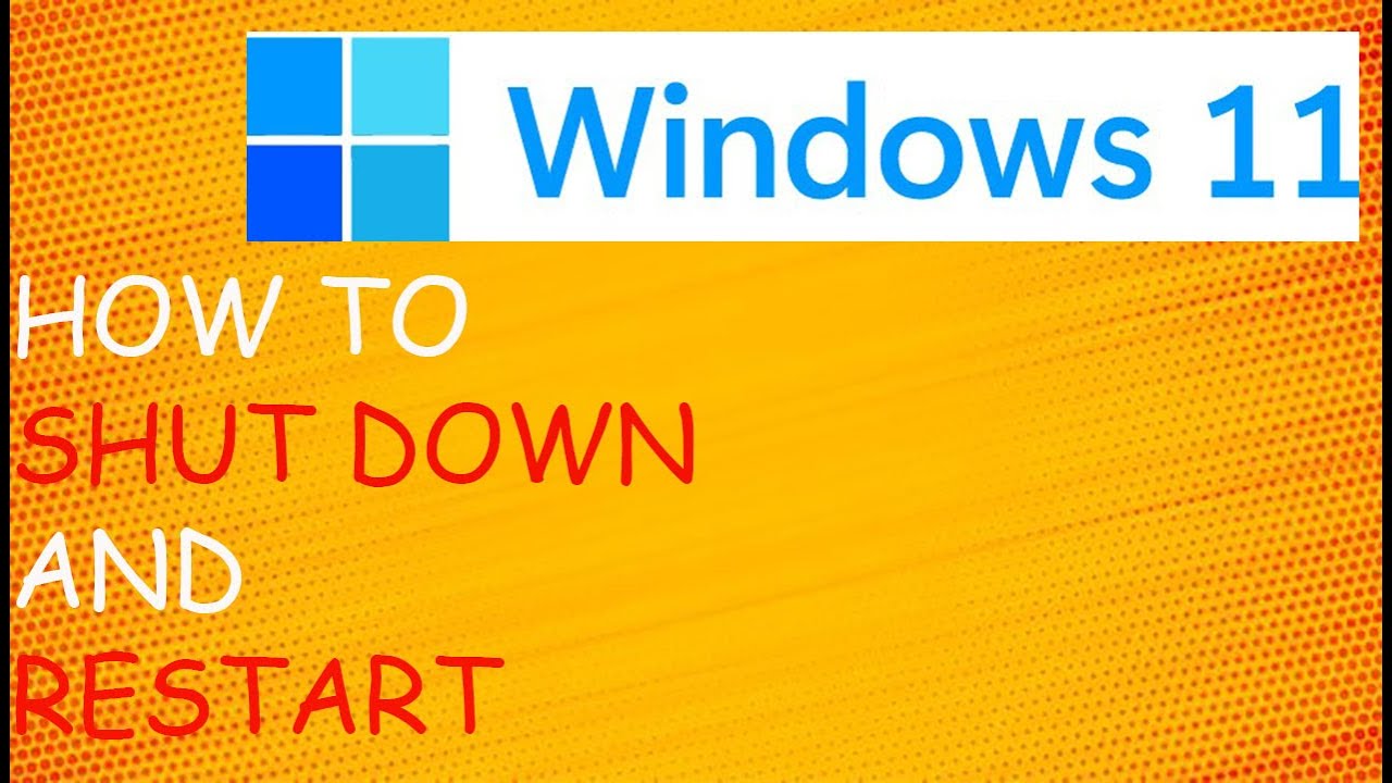 Windows 11: Shut down And Restart Options | ️ Windows 11 - How to Shut ...