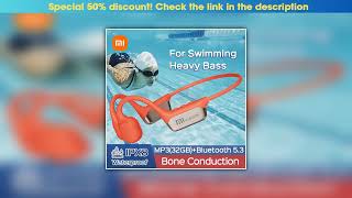 Review Xiaomi Bone Conduction Headphone Bluetooth Bass Wireless Headset MP3 Player Cycling Fitness•