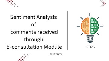 Team MacroHard | SIH 25035 |  Sentiment analysis of comments received through E-consultation module