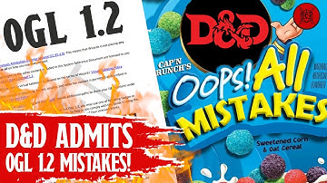 D&D Admits MAJOR MISTAKES In OGL 1.2