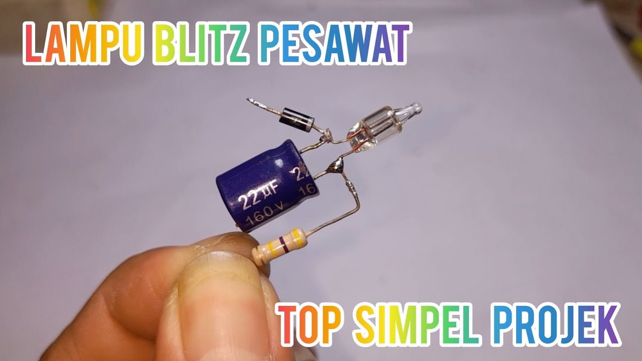 Cara membuat lampu blitz pesawat satu channel 220 volt AC