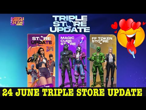 Triple Store Update Free Fire Ob54 Update New Magic Cube Bundle | Next FF Token New Update FF