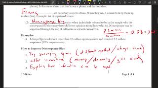 1.5 Bias in Sampling