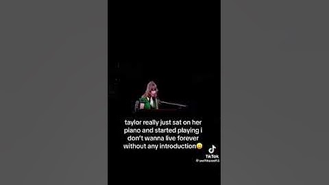 TAYLOR SWIFT sings I DONT WANNA LIVE FOREVER LIVE #erastour #taylorswift