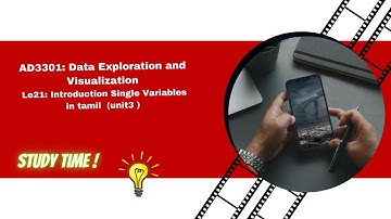 Introduction to Single variable   in tamil  -AD3301- #AI&DS #analysis