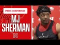 Nebraska Football linebacker transfer MJ Sherman spring practice press conference I Nebraska Huskers