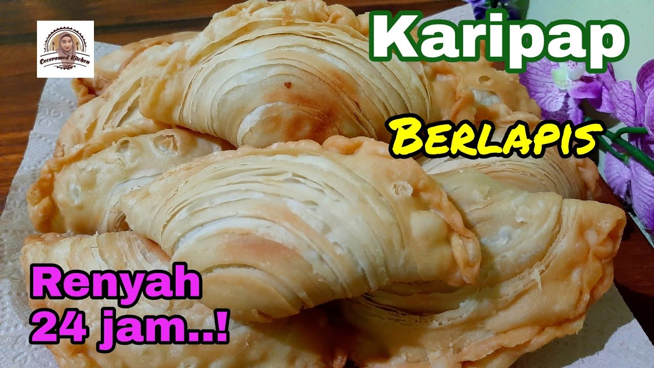 Tahan Renyah 24 Jam, Karipap Kulit Berlapis, Isi Ayam Kentang Kari
