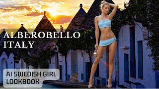 🇮🇹 👠Swedish Girl: High Heels. Long Legs. Crop Top & Skirt, Italy. [AI Vlog AI Art - Lookbook]