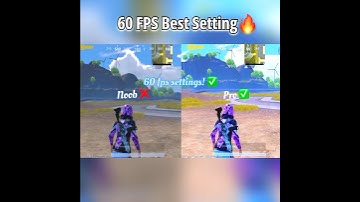 60 FPS Best Setting For Ios/Android #pubg #gaming #pubgmobile #bgmi #60fps