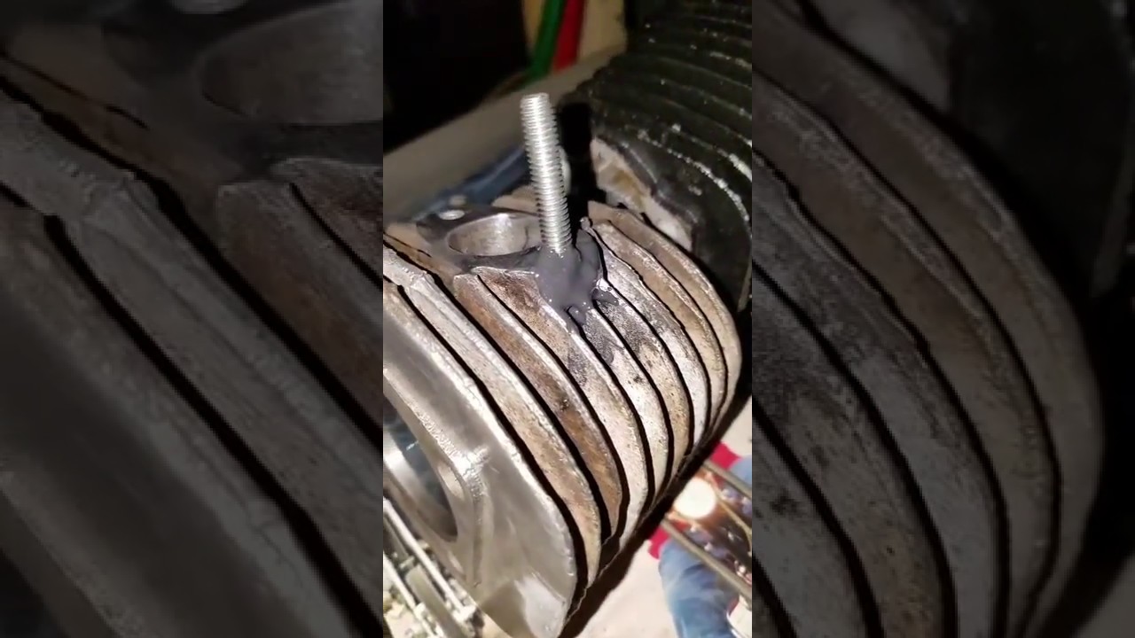 How to fix striped exhaust stud holes for 66cc 80cc motorized bicycle