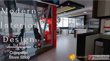 How To Design A Computer Store Shop Using Enscape and SketchUp 2020