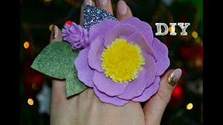 Цветы из ФЕТРА . Квіти  з фетру. DIY. Flower of felt / Своими Руками Мастер Класс Фетр