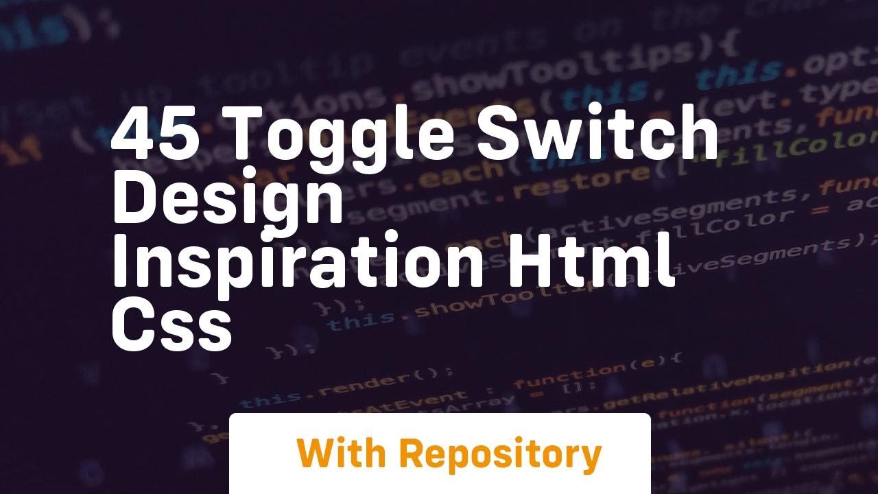 45 toggle switch design inspiration html css - YouTube