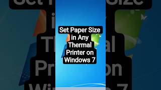 Set Paper Size in Any Thermal Printer on Windows 7 | Thermal Printer Mein Paper Size Kaise Se Kare