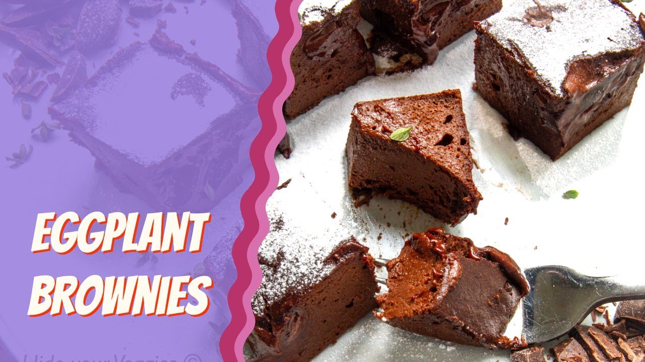 Eggplant Brownie SUPER FUDGY! VERY QUICK & SIMPLE! No butter or sugar