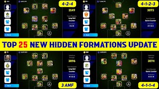 Top 25 Hidden Formations Update In eFootball 2024 Mobile || 4-2-4 Formation Available 🤔!? Resimi