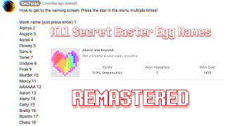 ALL NAME EASTER EGGS |REMASTERED| UTPR Roblox