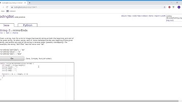 String 3 (mirrorEnds) Java Tutorial || codingbat.com