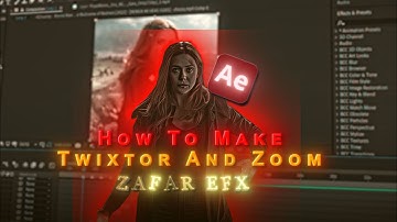 How To Make Smooth Twixtor And Zoom In After Effect | Zafar efx