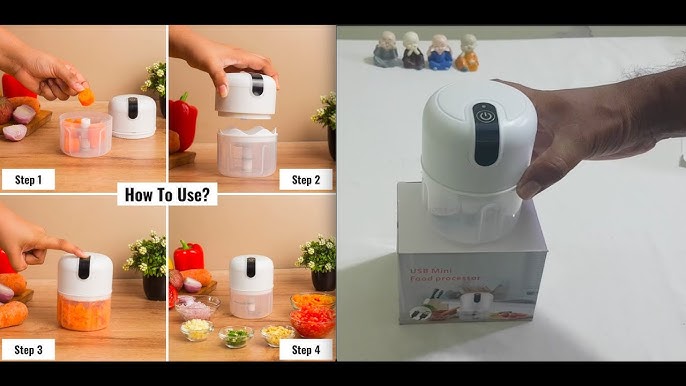 RnemiTe-amo Wireless Portable Mini Food Chopper,Small Electric Food  Processor For Garlic Veggies ,Dicing, Mincing & Puree , Baby Food  Maker(100ml) 