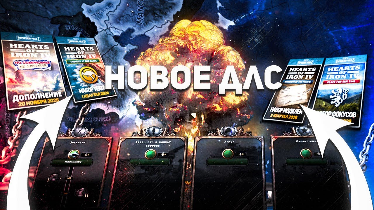🔥🔥🔥ОФИЦИАЛЬНЫЙ АНОНС DLC НА ХОЙКУ! Hearts of iron 4 No Compromise, No Surrender