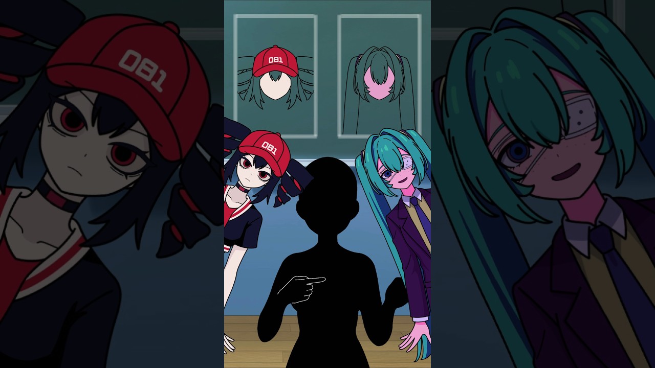 【新作】右左どっち?で選んだパーツを合体させて合体キャラを描いてみた!ヤラララの重音テト×モニタリングの初音ミク編!