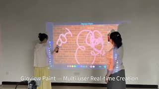 Touch-Free Spray-Painting Projection Game | Interactive Digital Graffiti by Gloview screenshot 3