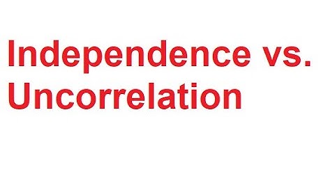Independence vs. Uncorrelation: Statistical Differences and Applications