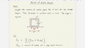 Statics - Video 132:  Composite Area Moment of Inertia Example 2