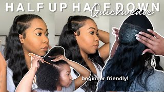 DETAILED Half Up Half Down Quick Weave With Two Ponytails | Step By Step | AliPearl Hair