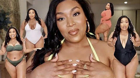 PLUS SIZE REALISTIC BATHING SUITS TRY ON  - IRISBE...