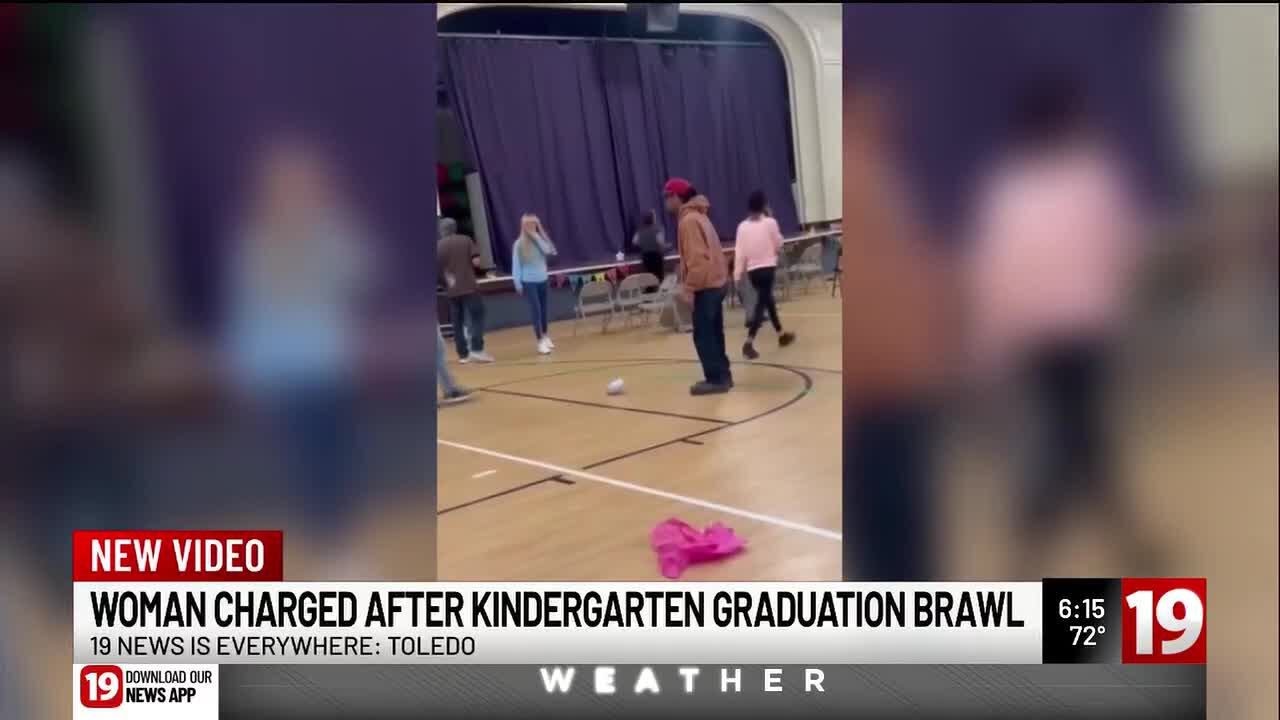 Woman charged after kindergarten graduation brawl
