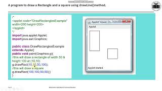 Famous Drawing Line and Rectangle on Applet Profile