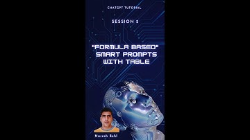 Formula based smart prompts with table | chatgpt prompt tutorial in hindi