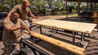 a new picnic table for a special church