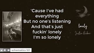 Justin Bieber - Lonely (Lyrics) ft. benny blanco