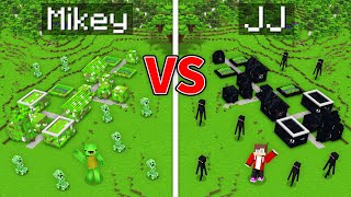 Mikey Creeper vs JJ Enderman VILLAGE Battle in Minecraft (Maizen)