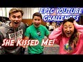 I got KISSED?! Ultimate YouTube Challenge! With (Carter Sharer).