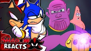 Sonic \& Shadow Reacts To Thanos Vs Patrick - Cartoon Beatbox Battles!